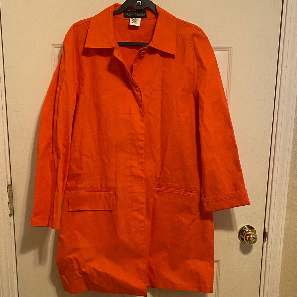 Harve Benard Bold Orange Trench Coat